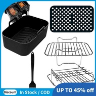 6 PCS Double Basket AirFryer Parts Dual Basket Air Fryer Accessories for Foodi AF300UK AF400UK, Towe