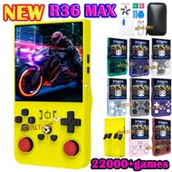 R36 Max Handheld Game Console 4inch IPS Screen 22000+games 128G Pocket Video Player for Adult Kids C