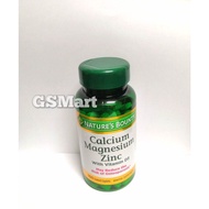 Natures Bounty Calcium Magnesium Zinc with Vitamin D3 (100 Coated Caplets) ~no gold print on top closure