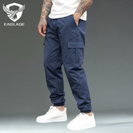 EAGLADE Jogging Sweat Cuffed Jogger Pants for Men Tracksuit Man Trousers WQ0046 in Navy Blue E05