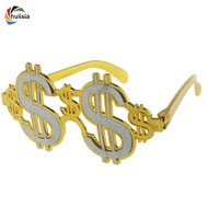 [chulisia] Glitter US Dollar Costume Glasses Eyewear Money Party Favors Photobooth Prop