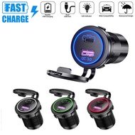 Car Charger QC3.0+TYPE Socket Dual USB Car Charger