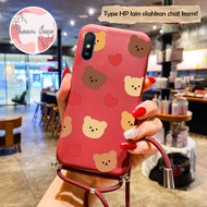 [SSM2] Softcase Sling motif Bear Love Case Tali Xiaomi RedmI 9A 9C - Case Gantungan Xiaomi RedmI 9A 