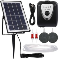 default Solar Power Air Pump Aerator Set Oxygenation Equipment USB Charging Pond Aerator Water Pump