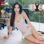 ️ ️Pink One-Piece Bikini 2-Piece Set Sexy Lace Edge Swimsuit Soft Fabric Fit Beach swim