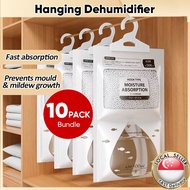 [SG] 20Pcs Hanging Wardrobe Dehumidifier Bag Moisture Absorber | Cabinets, Toilet, Curtain Rod Moist