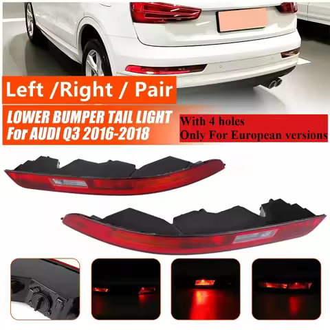 Brake Lights With bulbs For Audi Q3 2016 2017 2018 Red Car Rear Bumper Tail Light Reverse Lamp 8UD94