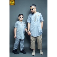 AL AMWA AZFAR short-sleeved couple kurta shirt - Pakistani men's gamis top - muslim fashion