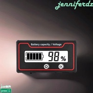 JENNIFERDZ Battery Capacity Indicator, 9-120V Universal Battery Voltmeter Tester Meter, LED Digital 