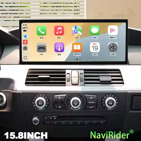15.8inch Android 15 Touch Screen For BMW 5 Series E60 E61 E63 E64 Car Radio Carplay Navigation Multi