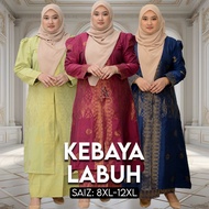 (8XL-12XL) | Kebaya Exclusive  Labuh | Kebaya Songket I Kebaya Nikah I Songket Tenun | Cotton 100%