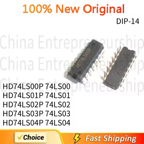 10 PCS DIP-14 HD74LS00P 74LS00 HD74LS01P 74LS01 HD74LS02P 74LS02 HD74LS03P 74LS03 HD74LS04P 74LS04 I
