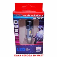 LAMPU LED DEPAN MOTOR BEBEK BEAT VARIO MATIC H6 AUTOVISION NITRO PUTIH