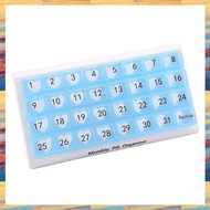 [L M Q N] Monthly Pill Organizer 31 Compartments, 1 Per Day, 4 Week Full Month 31 Day Pill Organizer