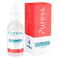 Puress Azelaic Acid 10% Facial Serum with Niacinamide - Targets Uneven Skin Tone, Blemishes, and Red