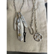 Takahashi Goros Golden Sun Feather Plain Wheel Fine Angle Necklace Plain Feather (Medieval) s950 Sil