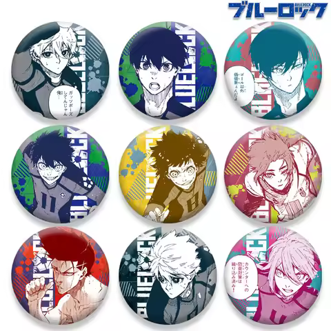 Blue Lock Anime Fan Art Collection Merchandise Goods Badge Featuring Isagi Yoichi Bachira Meguru Kun