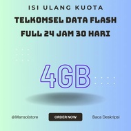 Voucher Paket Data Telkomsel Flash 4GB 30Hr/ Kuota Internet Telkomsel