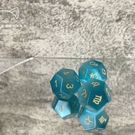 【淺藍貓眼石。占星骰子】 消磁石、收納袋、自學電子檔、收納盒