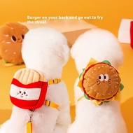 Burger French Fries Traction Rope!Cats Dogs Universal Chest Vest Cute Masters Walking Dogs Photograp