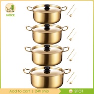 [Ihoce] Korean Ramen Cooking Pot Noodles Pot Household Double Handle Multifunction Pot Instant Noodles Pot for Backyard