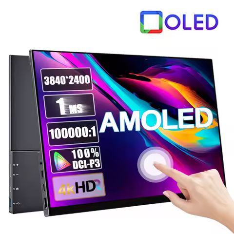 14'' 4K OLED Portable Monitor 16:10 3840*2400p 500Nits USB-C HDMI-Compatible External Gaming Monitor