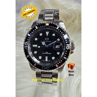 (Men) 100% ORIGINAL SEIZEN G2169D-1A Black Dial,Date Display Stainless Steel Men Watch
