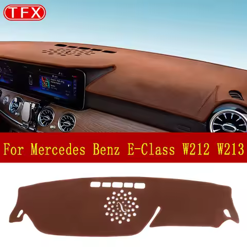 Flannel Car Dashboard Mat Cover For Mercedes Benz E-Class W212 W213 Anti-Slip Pad Sunshade Accessori
