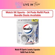 Walch 9X Sports Laundry Capsule Refill Pack 34 Pods