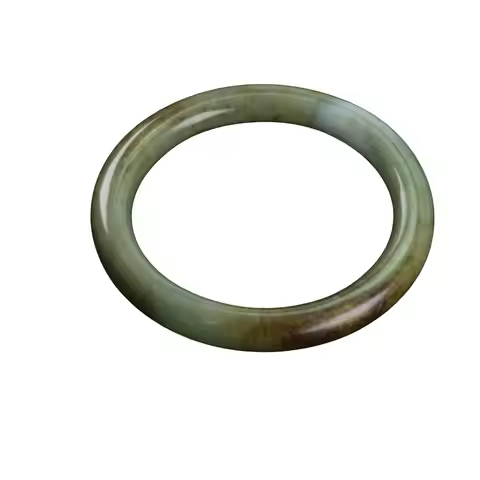 53mm Certified Genuine Burma Princess Cut Jadeite Jade Bangle Bracelet