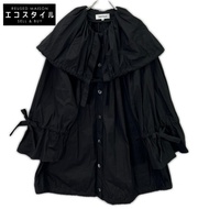 ENFOLD 300ES930-1830 黑色棉絲混紡打字機馬戲團長版束腰外套 36碼 [二手]