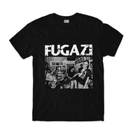 [Cod] Fugazi Band T-Shirt - Black Vintage Rock Music Tee with Band Photo and Milk Silk Logo - Offici
