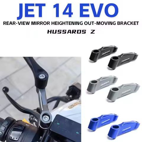 FOR SYM JET 14 EVO 125 200 Motorcycle Expansion Rack Rear View Handlebar Mirror Mount Adapter Motorb