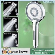 KA Shower Head, 3 Modes Adjustable Large Panel Water-saving Sprinkler, Useful Water-saving Handheld High Pressure Shower Sprayer