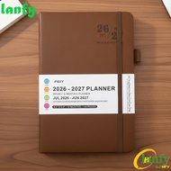 LANFY Agenda Planner Notebook, Simple A5 2026-2027 Schedule Book, Week Planner English Thick Paper C