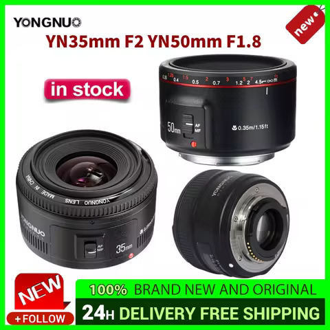 YONGNUO YN35mm F2 YN50mm F1.8 Lens for canon EF mount Auto Focus, Full Frame, Standard Prime Lens fo
