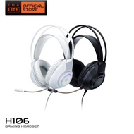 หูฟังเกมส์มิ่ง  ไม่ว่าจะดูหนัง เล่นเกมส์ เสียงดังฟังชัด มีไฟ RGB EGA TYPE H106  USB + 2 Jack 3.5mm