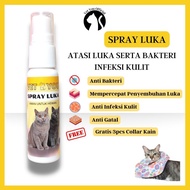 Spray Luka Kucing - Obat Semprot Koreng Borok Buduk Luka Luar Kucing