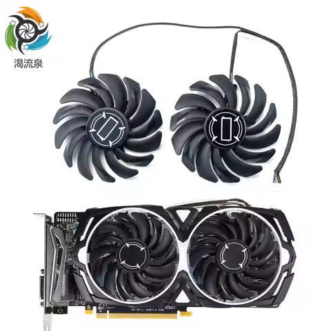 New 2pcs/Lot 87mm PLD09210S12HH 4Pin RX580 RX570 Graphics Video Card Cooling Fan for MSI RX 470 480 