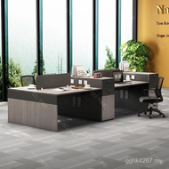 Desk 4 Modern Combination Desk Work Position Simple Office 6-Person Desk Chair Office Face-to-face S
