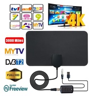 3000 Miles Digital Dvb-T2 Tv Antenna with Amplifier Booster 1080P Amplifier High Gain HDTV DTTV for 