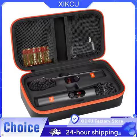 Wireless Microphone Case for JBL Wireless Two Microphone System Universal Handheld Dual Mic Travel B