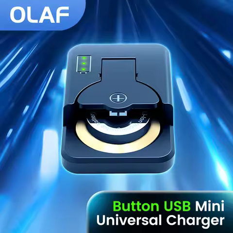 Rechargeable Button Battery Charger for LIR1025/1220/1254/1620/1632/2016/2025/2032/2430/2450 Li-Ion