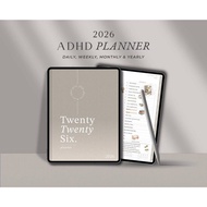 2026 Digital Planner, 2026 ADHD Digital Planner 2026 ADHD Planner Journal ADHD Planner Goodnotes All