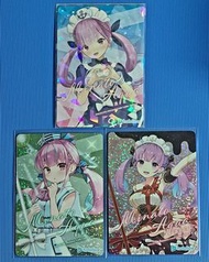 絕版 AQUA 亞夸 HOLOLIVE CARD CHOCO 官方 朱古力卡 PART 1~3 3張 保存良好