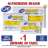 SMART Index Card Cards 3x5in 4x6in 5x8in CONSOLIDATED CPPI 100's White Ruled Both Sides RCS - 1 Pack