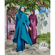 JUBAH ABAYA ESTILLA by JELITA WARDROBE 🌷 jubah muslimah nursing friendly / abaya cardigan jubah dress flowy princess cut