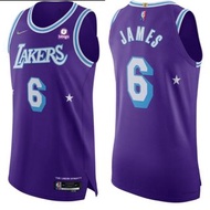 NBA Authentic Jersey Los Angeles Lakers Official with Sponsor patch City Edition LeBron James