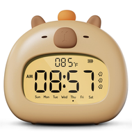1PCS Capybara Alarm Clock for Kids Ready to Rise ChildrenS Sleep TrainerCute Capybara Clock Dimming
