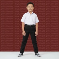 Black long elementary school pants, black elastic pants, black school pants, black jumbo elementary 